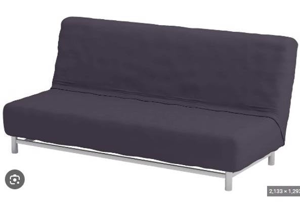 Ikea Beddinge slaapbank + 2 kussentjes + extra hoes igs, Ophalen, Blauw, Tweepersoons, 140 cm