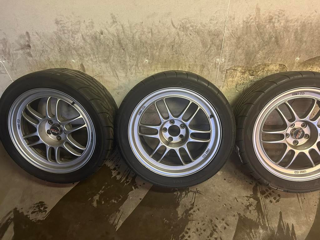 Enkei rpf1 velgen 17 inch 5x100 lees advertentie!, Ophalen of Verzenden, Gebruikt