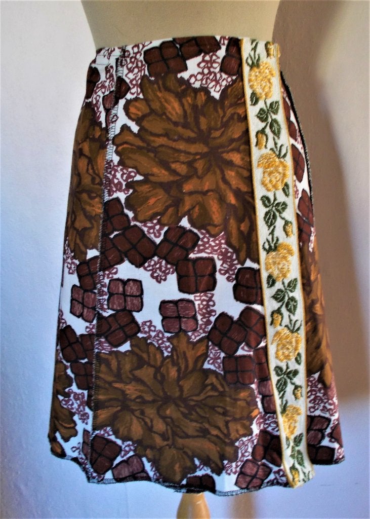 Wikkel print rokje van Manamea (Marleen Louw) Amsterdam! 38, Kleding | Dames, Maat 38/40 (M), Bruin, Verzenden, Zo goed als nieuw