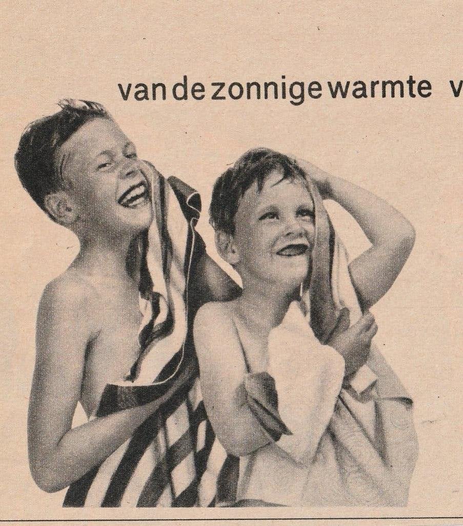 Retro reclame 1962 Daalderop kachel jongetjes badkamer, Verzamelen, Retro, Verzenden, Overige typen