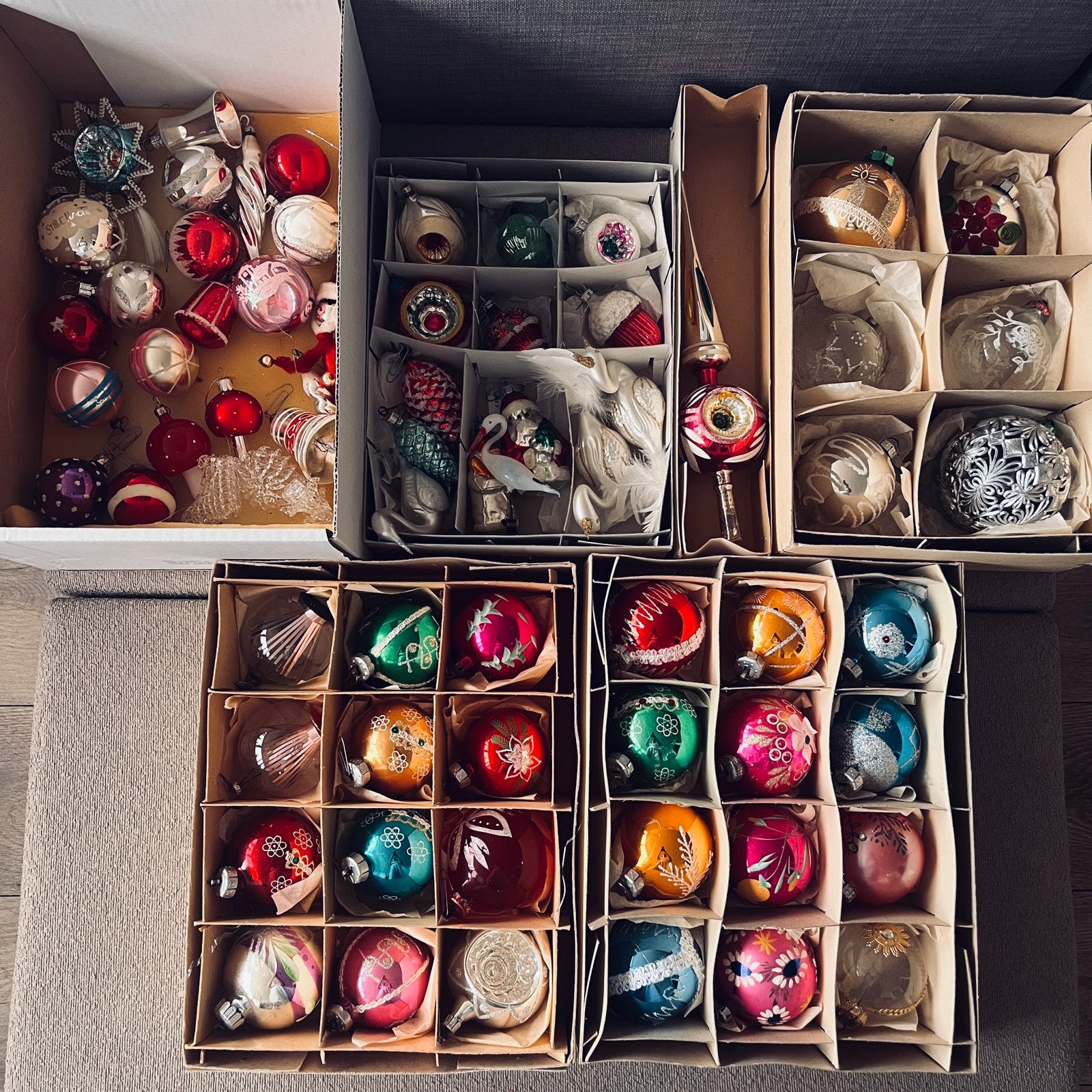 Vintage retro kerstornamenten, Diversen, Kerst, Ophalen