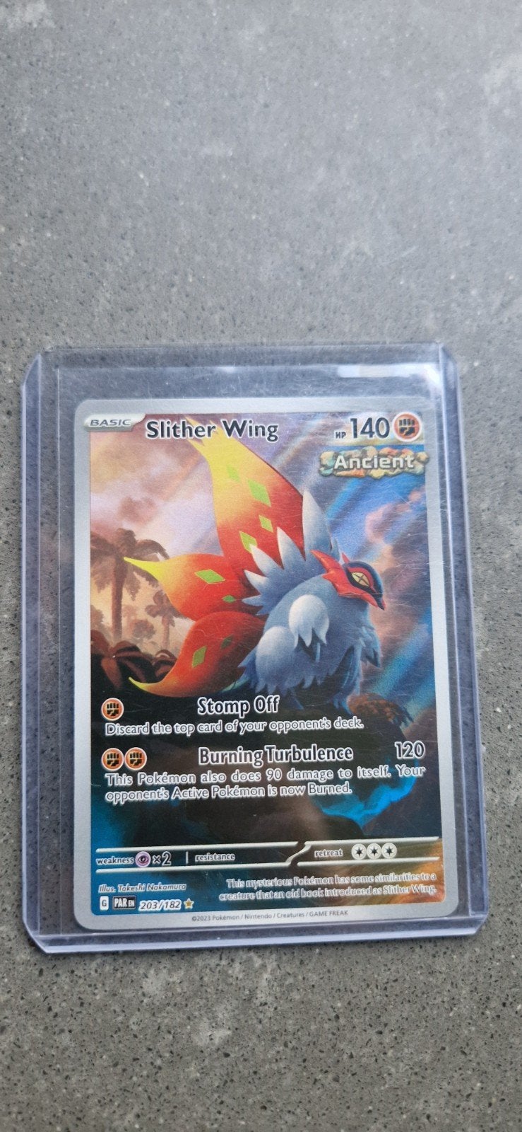 Slither Wing Pokémon Kaart (203/182) - Ancient, Ophalen of Verzenden, Zo goed als nieuw, Losse kaart
