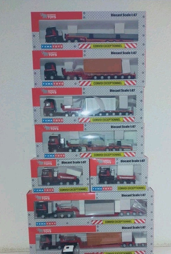 Mammoet Vrachtwagen met dieplader WSI Thema Toys, Hobby en Vrije tijd, Modelauto's | 1:87, Ophalen of Verzenden, Nieuw, Bus of Vrachtwagen