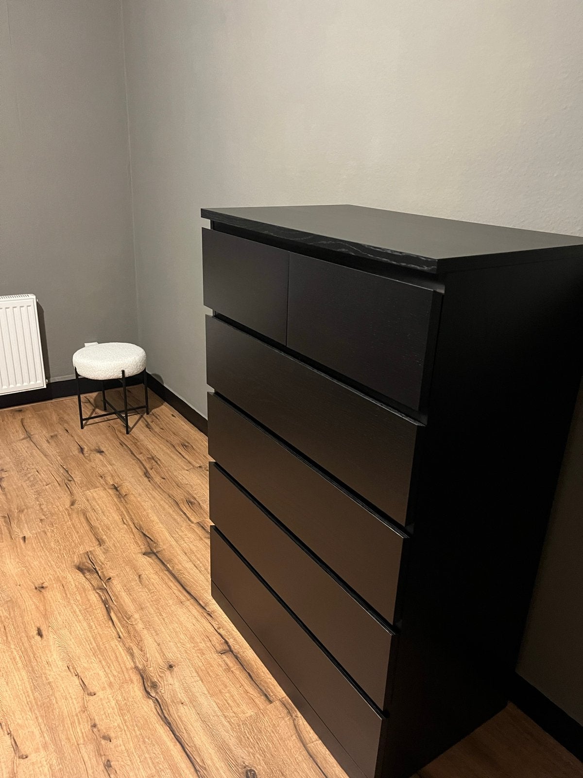 IKEA MALM Ladekast 6 laden, zwartbruin, 80x123 cm, Ophalen, 5 laden of meer, 100 tot 150 cm, 50 tot 100 cm