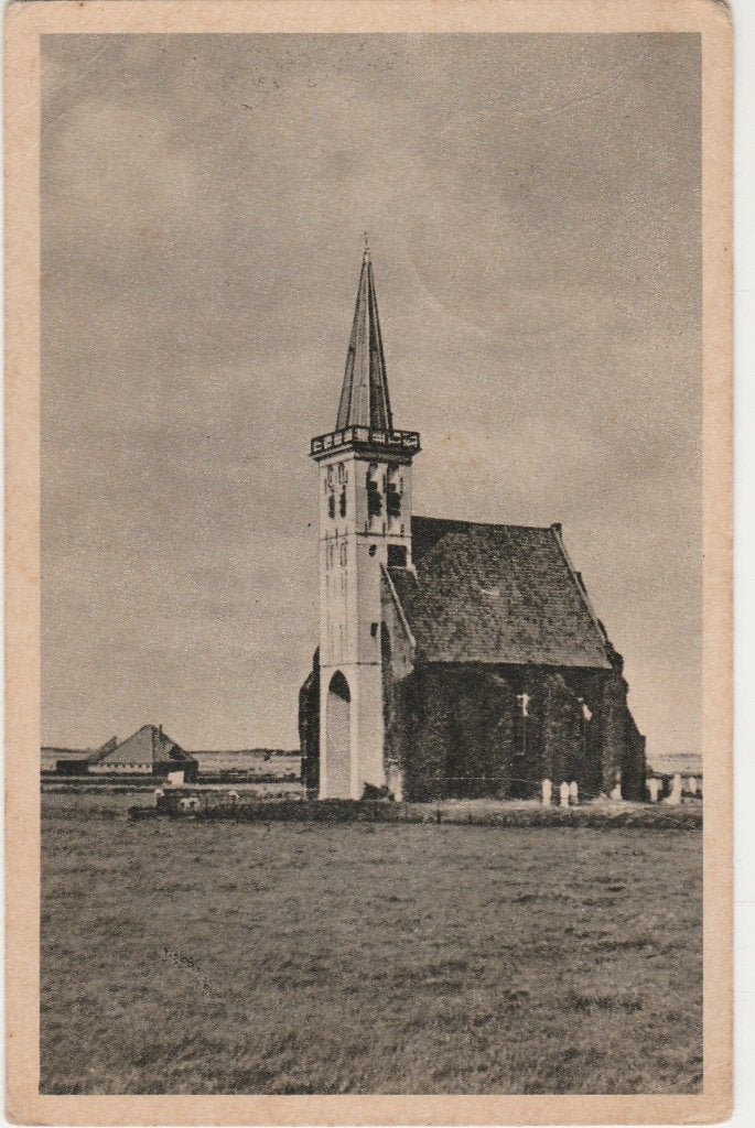 DEN HOORN Kerkje 1947, Verzenden, 1940 tot 1960, Gelopen, Waddeneilanden
