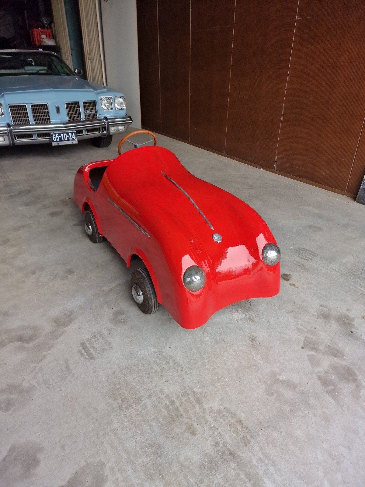 Shell  shelley porsche trapauto 50jaren, Ophalen