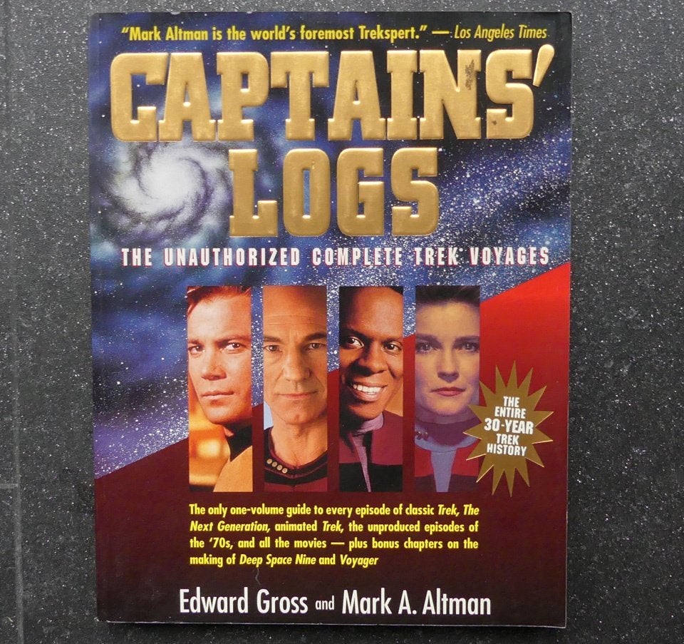 Star Trek Captains' Logs boek Edward Gross Mark Altman 1995, Ophalen of Verzenden, Gebruikt, Tv, Overige typen