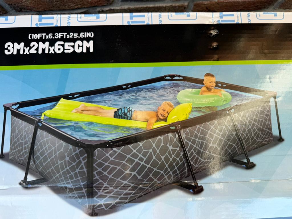 Exit toys zwembad 3x2m1 stone grey, Ophalen, Zo goed als nieuw, Opzetzwembad, 200 tot 400 cm
