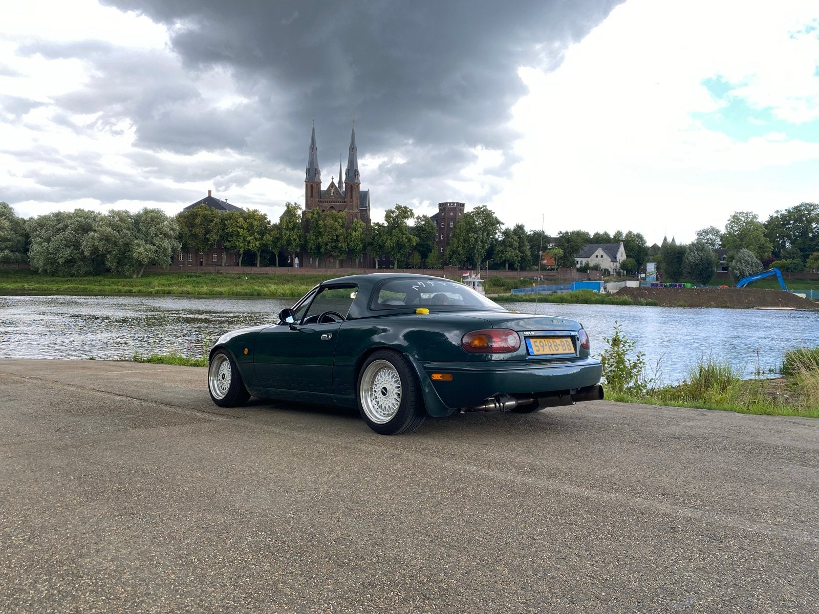 Mazda MX-5 1.6 Miata U9 1997 Groen, Auto's, Achterwielaandrijving, 40 €/maand, 4 cilinders, Cabriolet