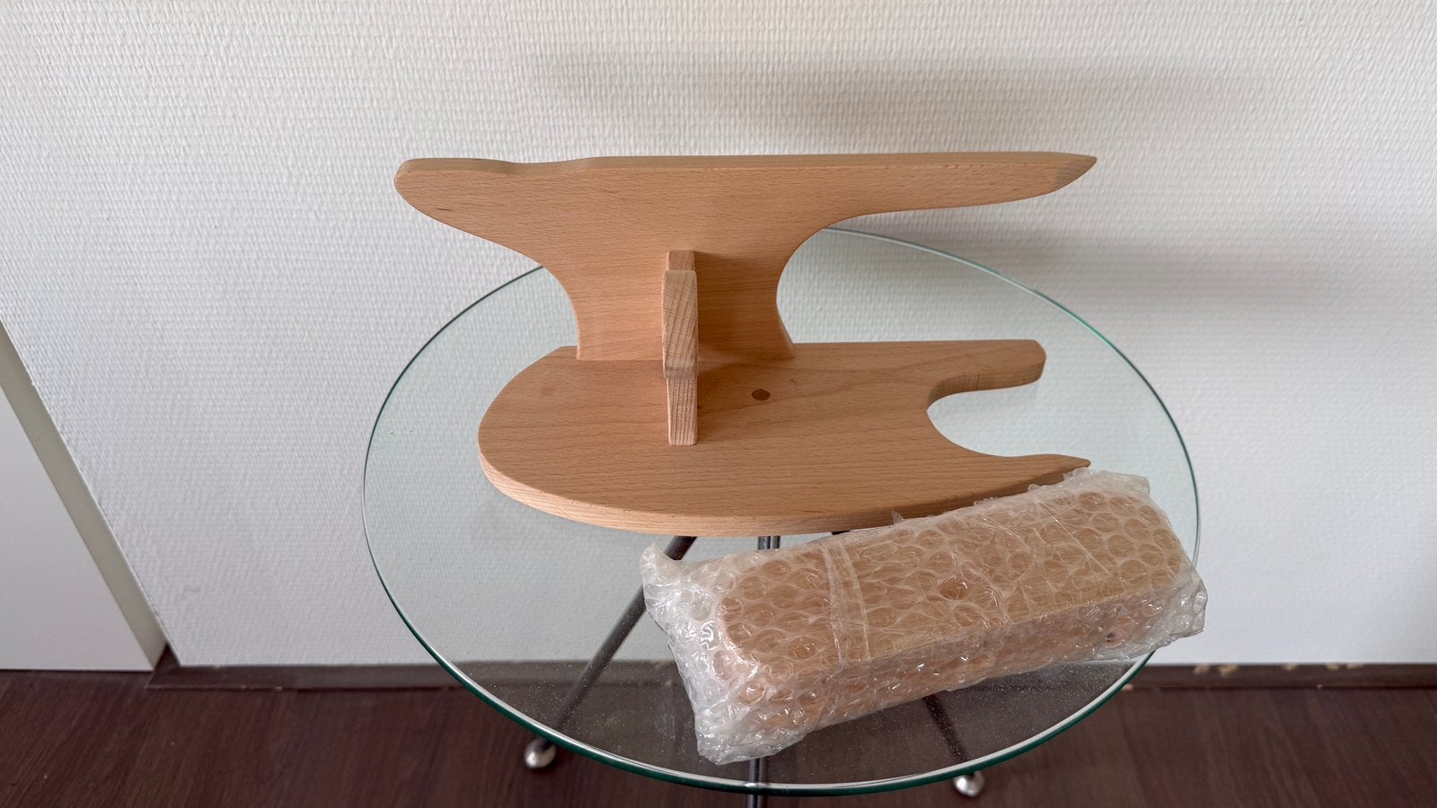 Nieiwe houten persplank met clapper, Ophalen of Verzenden, Zo goed als nieuw