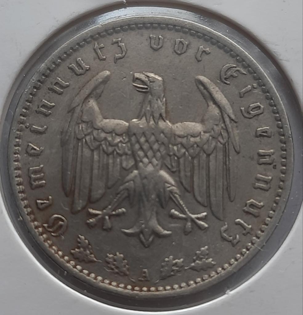 Duitse Rijk 1 reichsmark 1935 (A), Ophalen of Verzenden, Duitsland, Losse munt