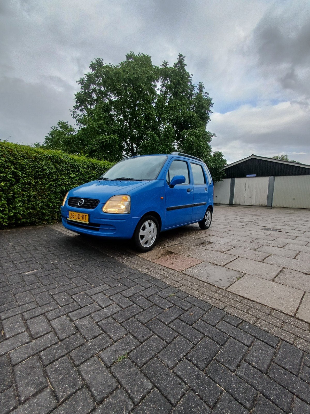 Opel Agila 1.2 I 16V 2002 Blauw, Voorwielaandrijving, 74 pk, 31 €/maand, Origineel Nederlands