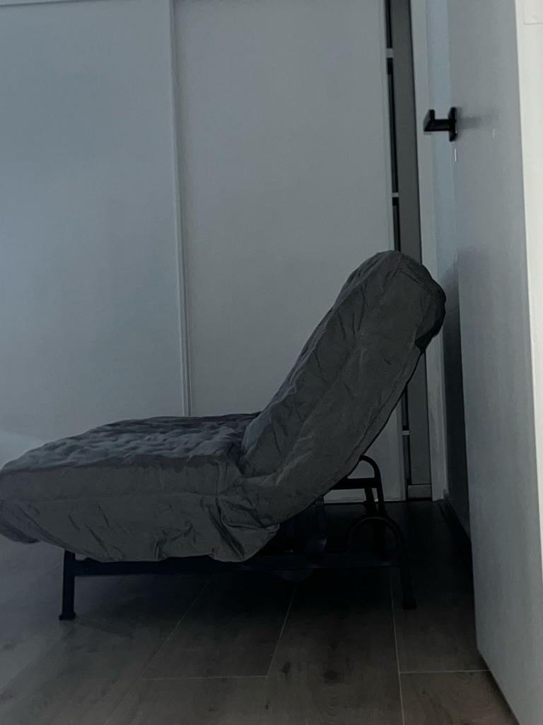 slaapbank / futon - Grijs(Ophalen), Ophalen, Gebruikt, Eenpersoons, Overige maten