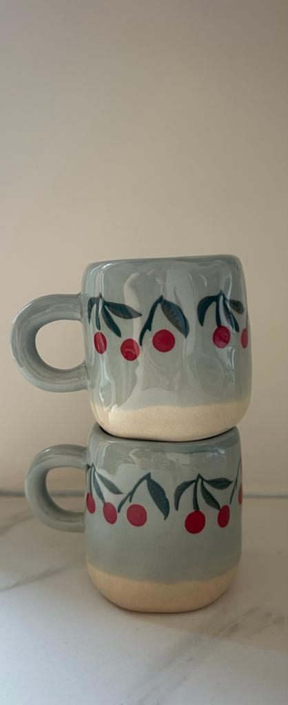 Bloomingville mini servies: 4 kopjes (1 gelijmd), Ophalen, Gebruikt, Keramiek, Overige stijlen