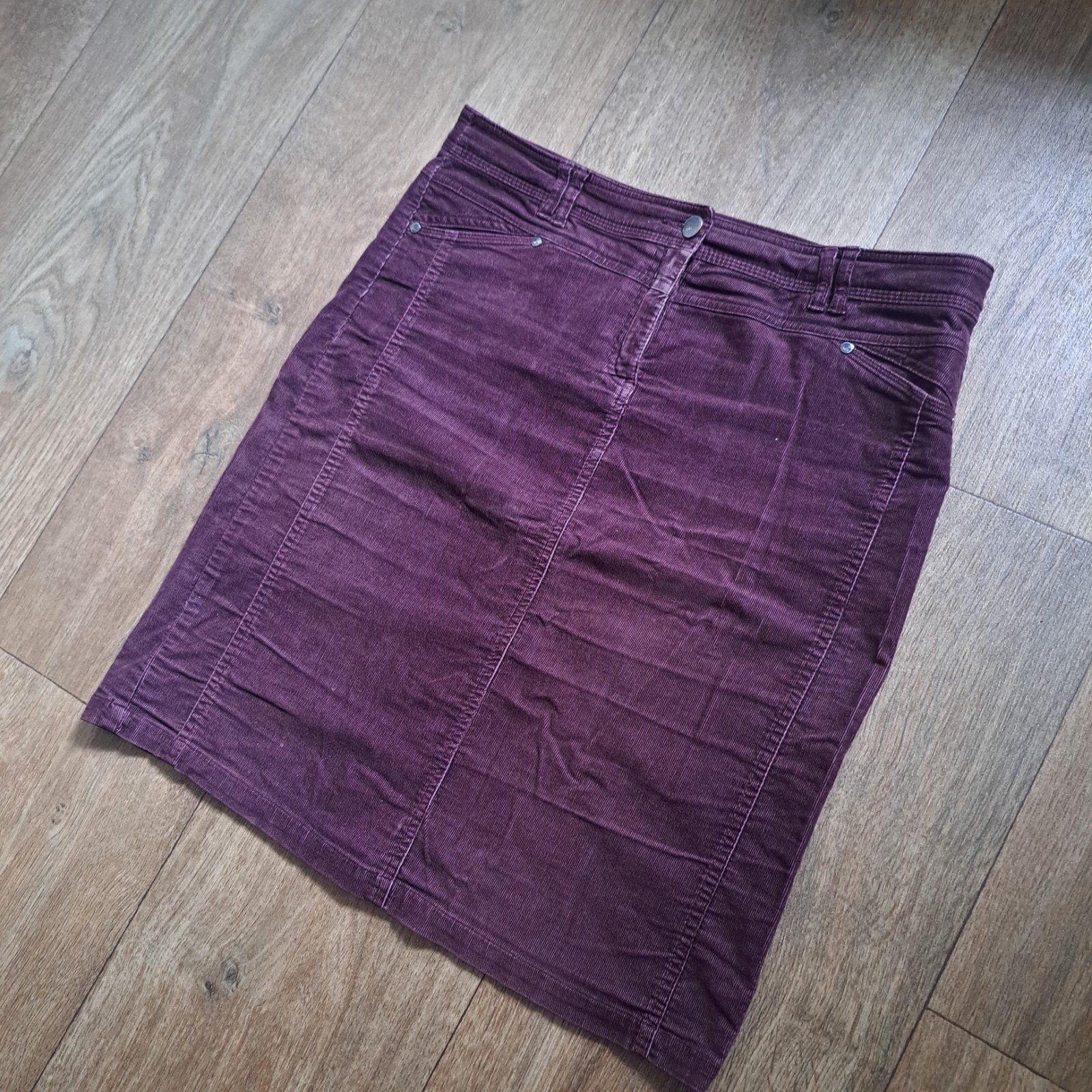 bordo rib rokje mt. L, Maat 42/44 (L), Ophalen of Verzenden, Zo goed als nieuw, Knielengte