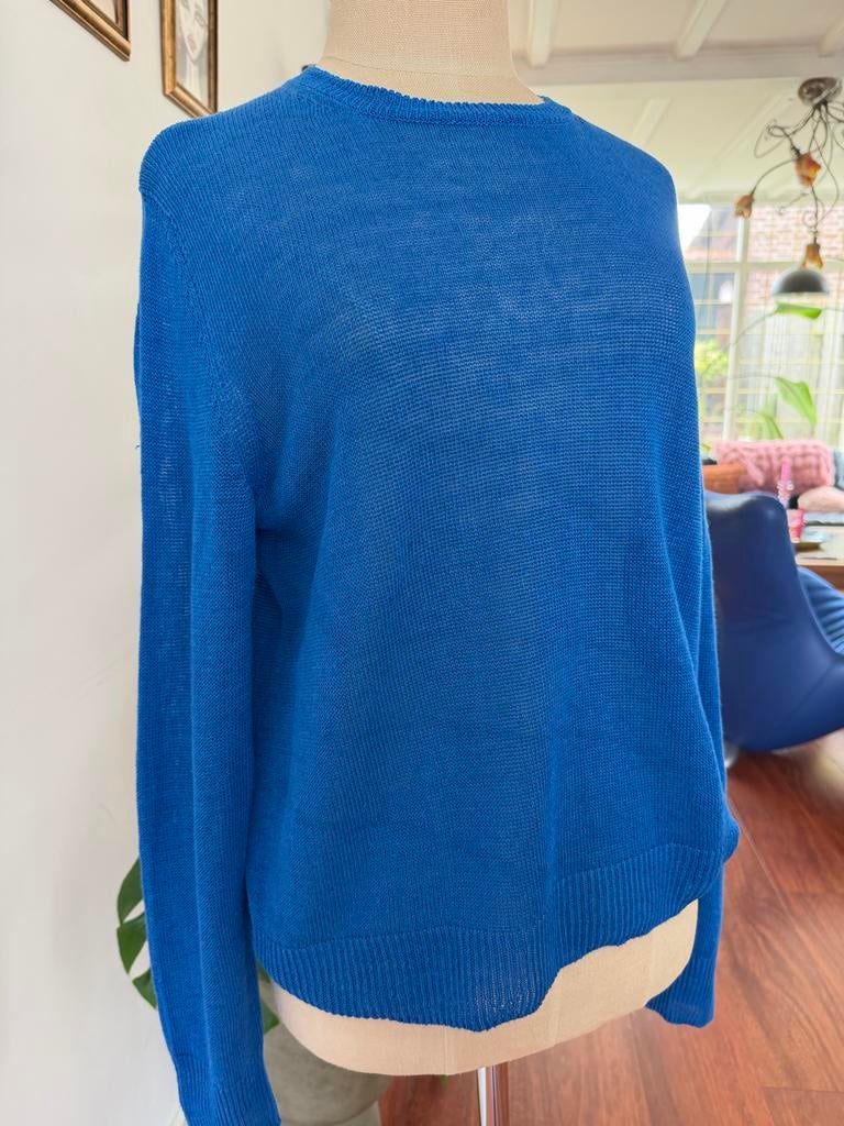 MaxMara linnen trui kobalt blauw maat S, Kleding | Dames, Truien en Vesten, Ophalen of Verzenden, Zo goed als nieuw, Maat 36 (S)