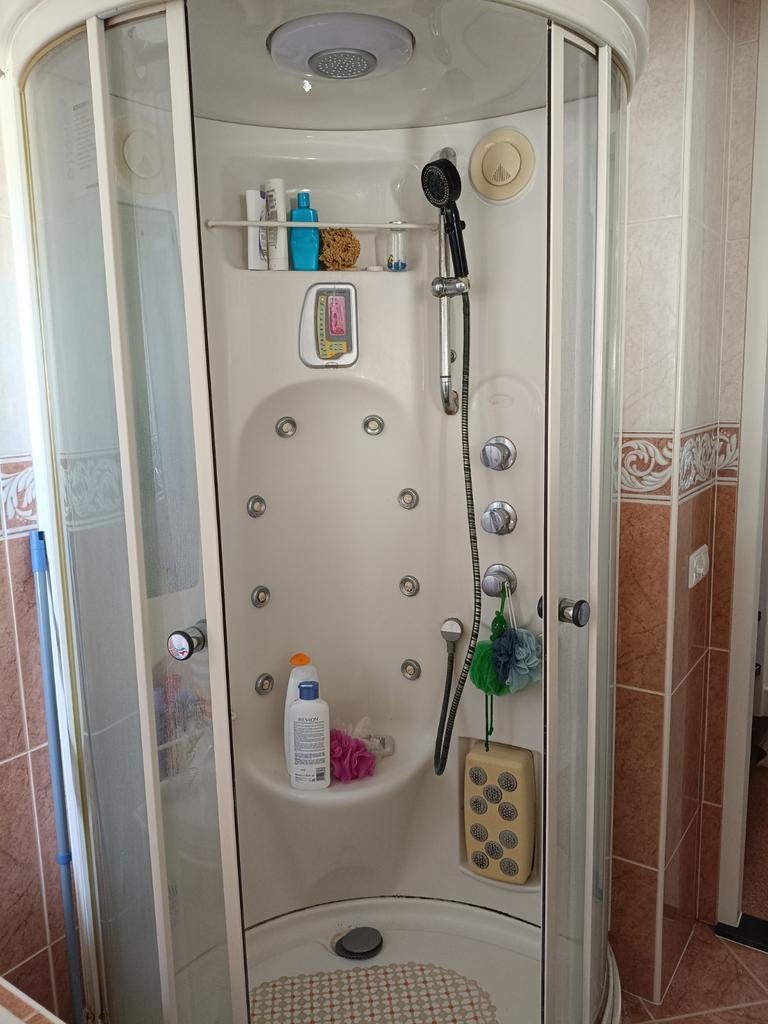 Douchecabine 90x90x200 met hydromassage en regendouche, Ophalen, Gebruikt, Douche