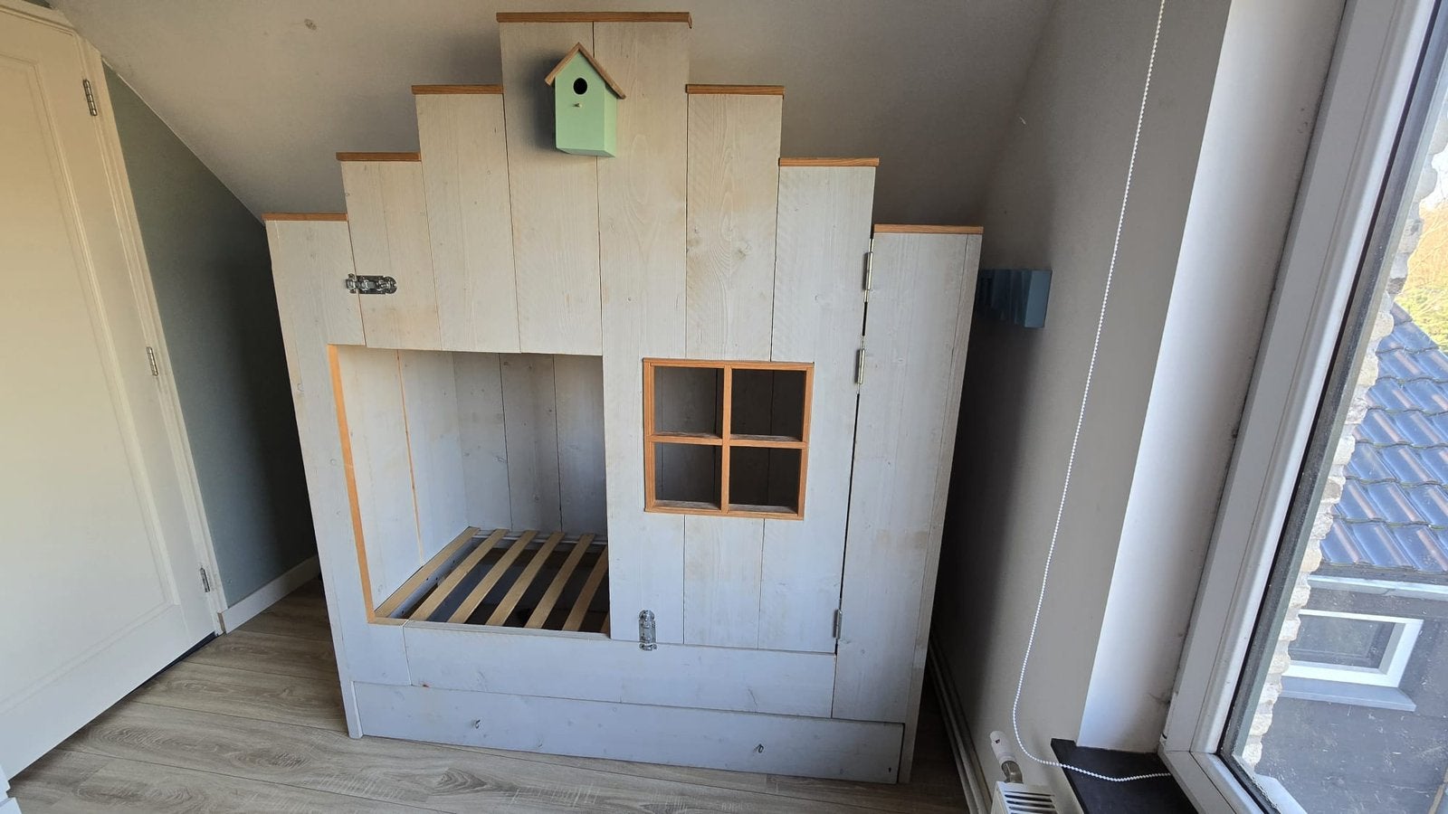 Slaap huisje vogelhuis bed stapelbed, Ophalen, Gebruikt, 90 cm, Eenpersoons