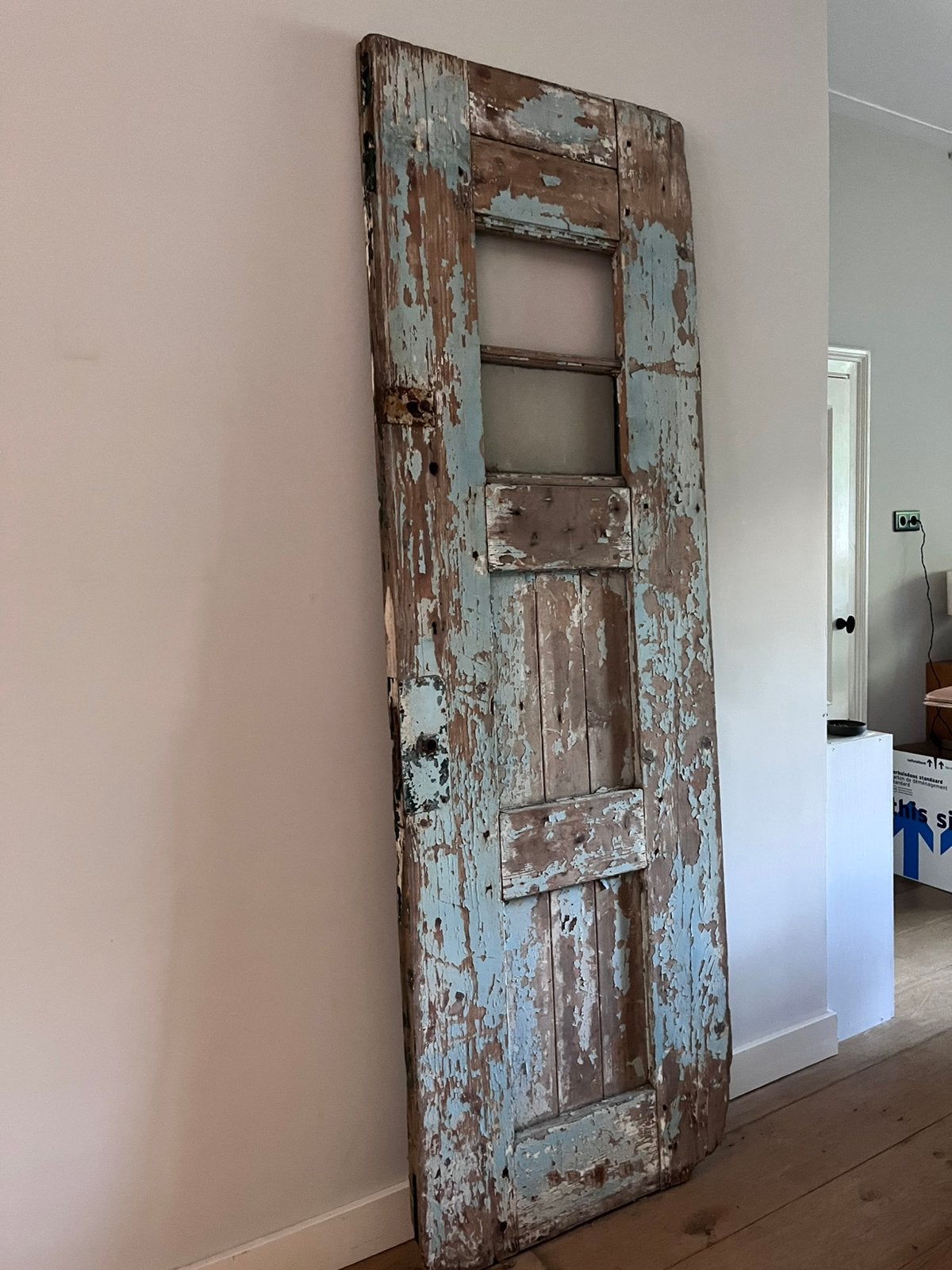 Unieke oude industriële deur | Vintage wanddecoratie brocant, Ophalen, Gebruikt, Minder dan 80 cm, 215 cm of meer