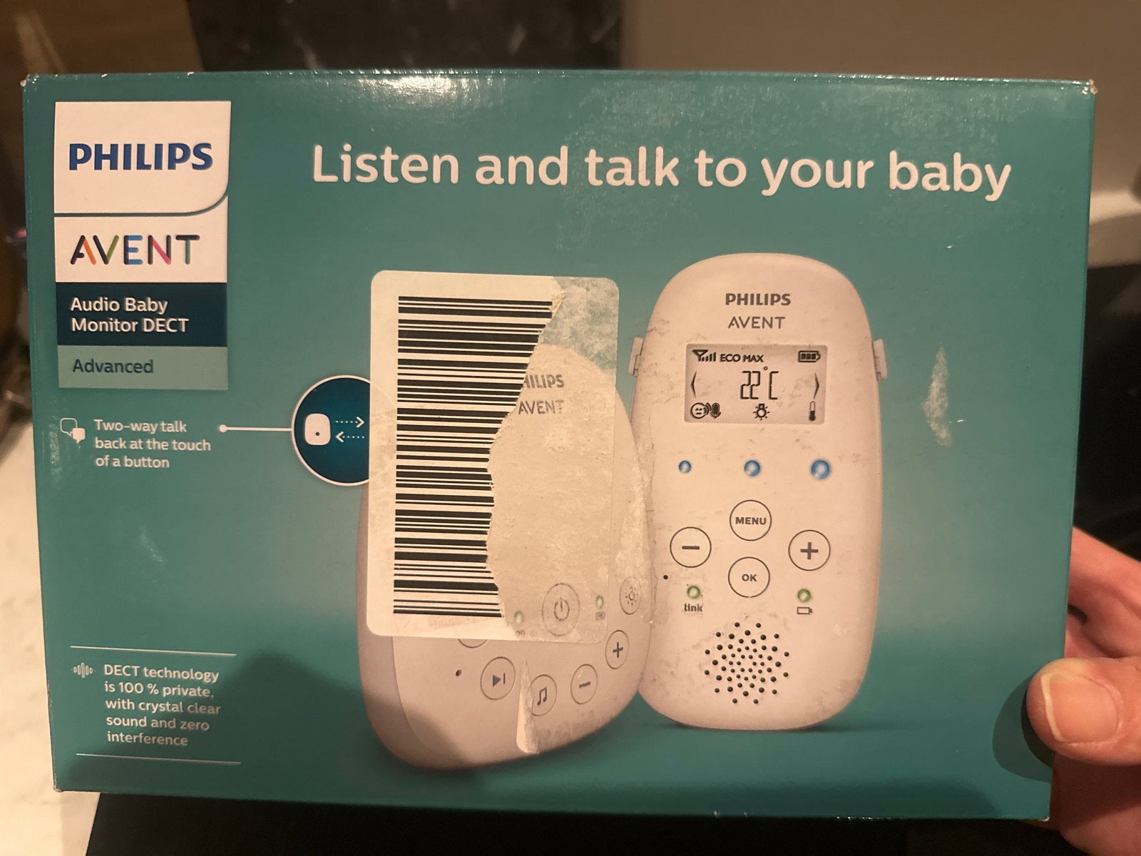 Philips Avent Audio Baby Advanced, Ophalen of Verzenden, Gebruikt, 250 meter of meer, Digitaal
