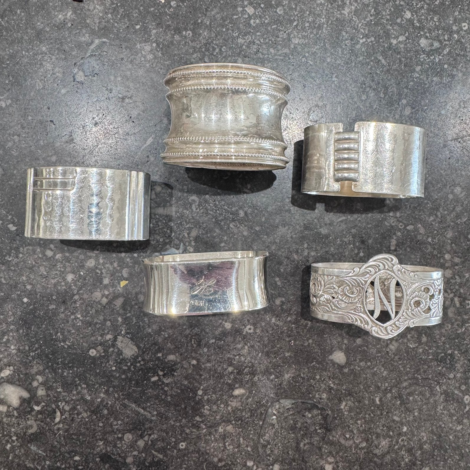 5 servetringen, Antiek en Kunst, Ophalen of Verzenden