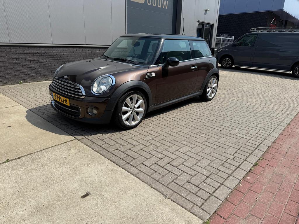 Mini Cooper 1.6 Business, Auto's, Mini, Voorwielaandrijving, Beige, Bruin, Leder