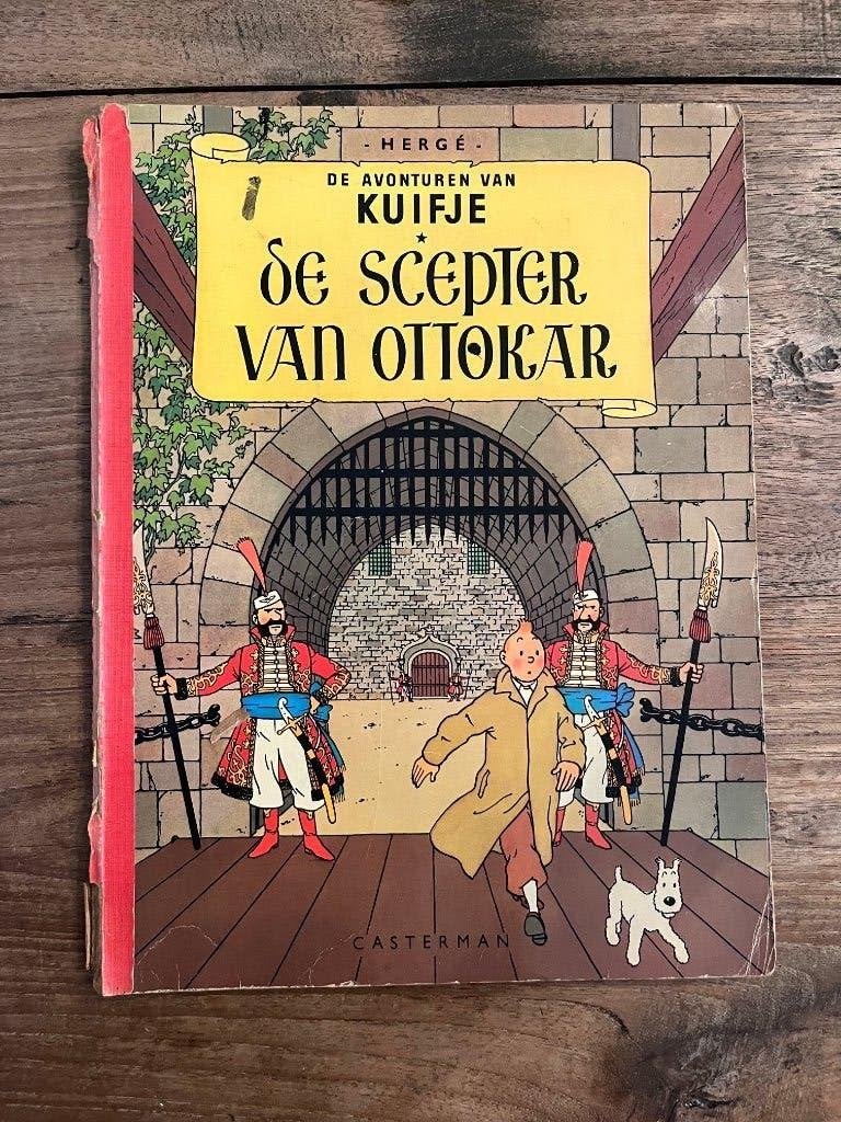 Kuifje - De Scepter van Ottokar (Casterman 1947), Boeken, Gelezen, Eén stripboek, Ophalen of Verzenden, Hergé