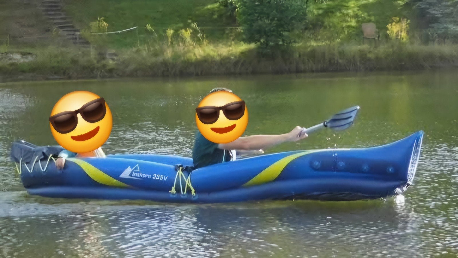 Opblaasbare 2-persoons kano - Inshore 335V, Ophalen, Opblaasbaar, Zo goed als nieuw, 2-persoons