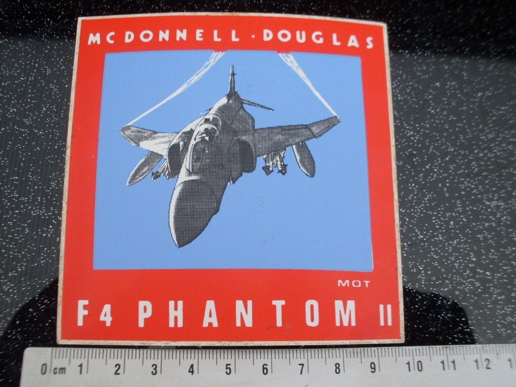 sticker mc donnell douglas f4 phantom II straaljager, Verzenden, Zo goed als nieuw, Bedrijf of Vereniging