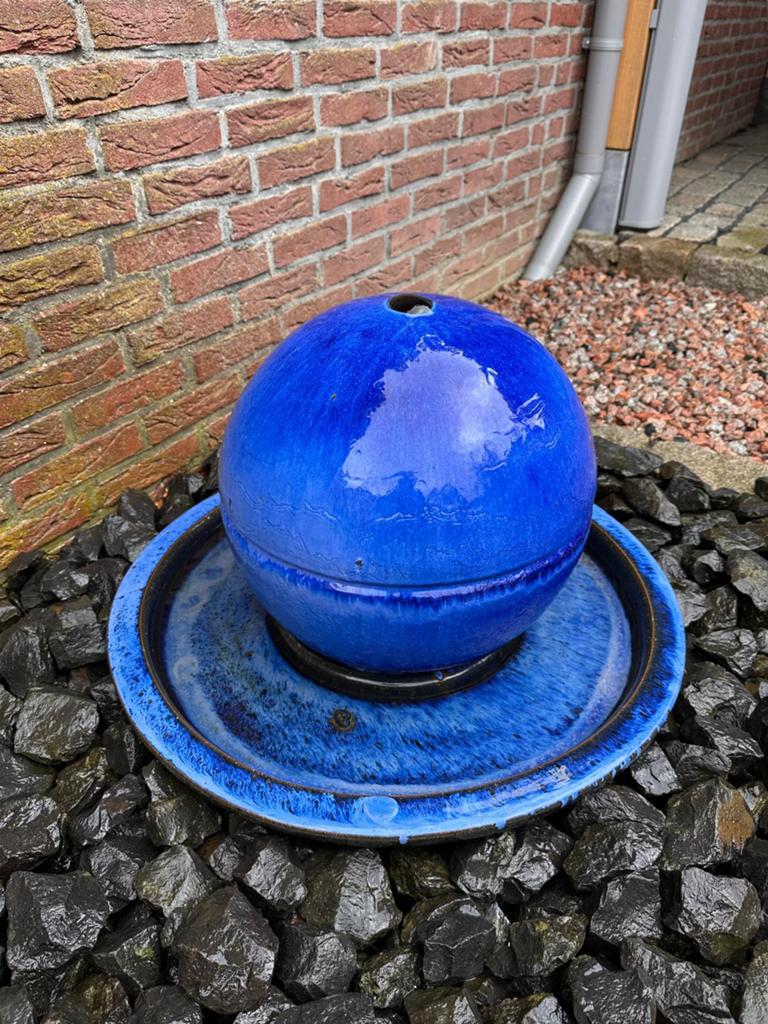 Keramieken fontein / waterornament incl pomp, Tuin en Terras, Waterpartijen en Fonteinen, Ophalen, Zo goed als nieuw, Overige materialen