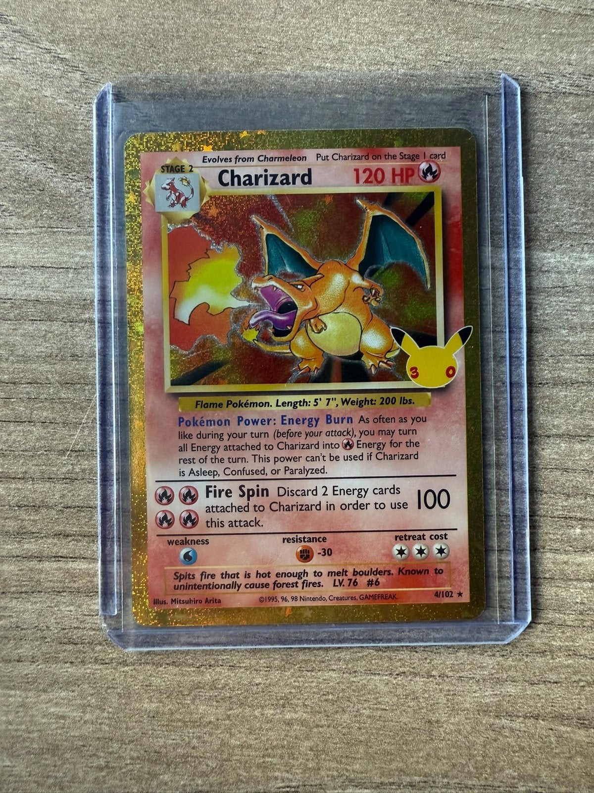 Charizard 30th Anniversary Classic Collection Booster-fresh, Ophalen of Verzenden, Zo goed als nieuw, Losse kaart