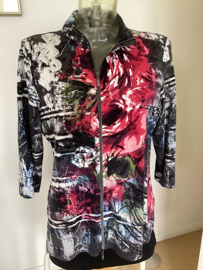 Mooi katoenen stretch vestje van Gerry Weber mt 42, Meerkleurig, Maat 42/44 (L), Ophalen of Verzenden, Gedragen