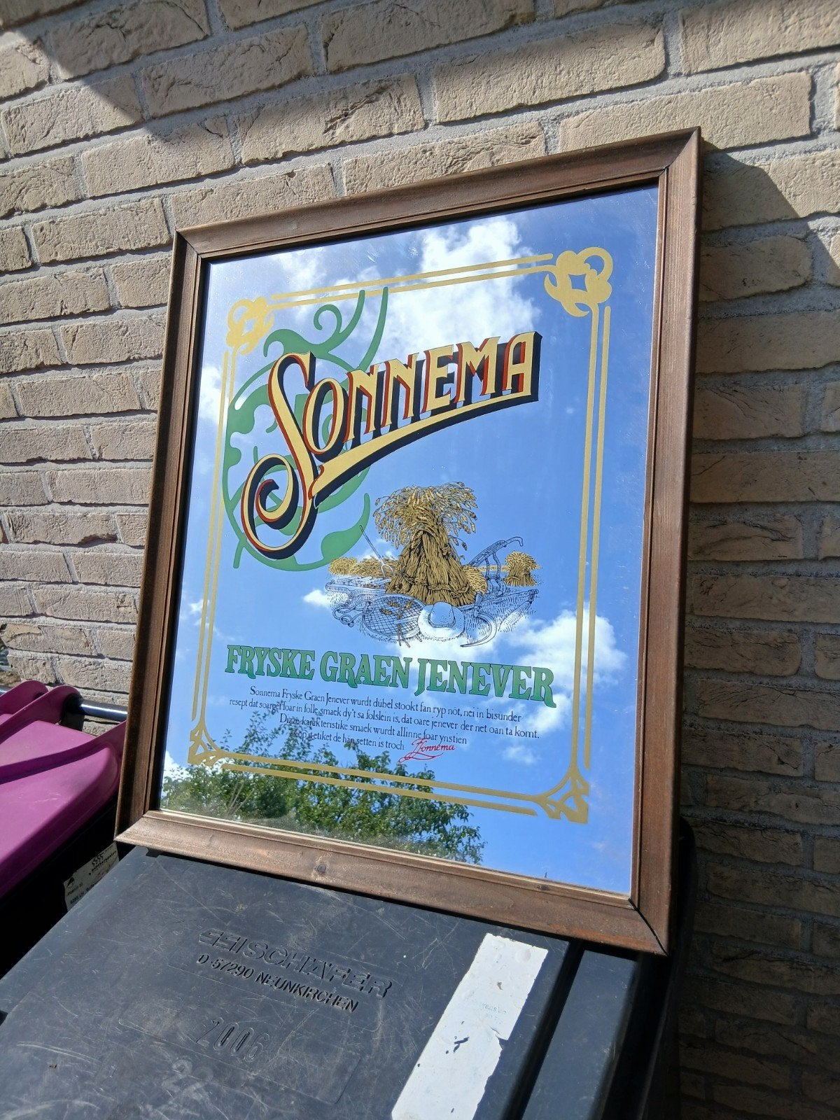 vintage sonnema graan jenever spiegel, Ophalen, Vo, Vo, Vo