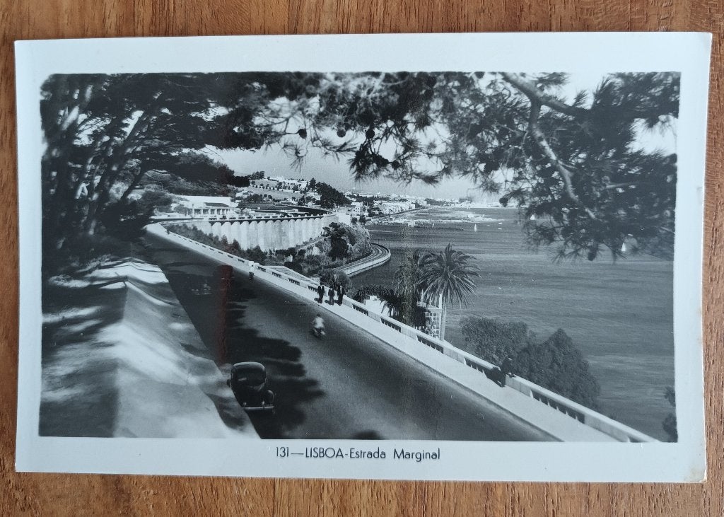 Portugal Lisboa (Lissabon) 1950 Estrada Marginal, Ophalen of Verzenden, 1940 tot 1960, Ongelopen, Overig Europa