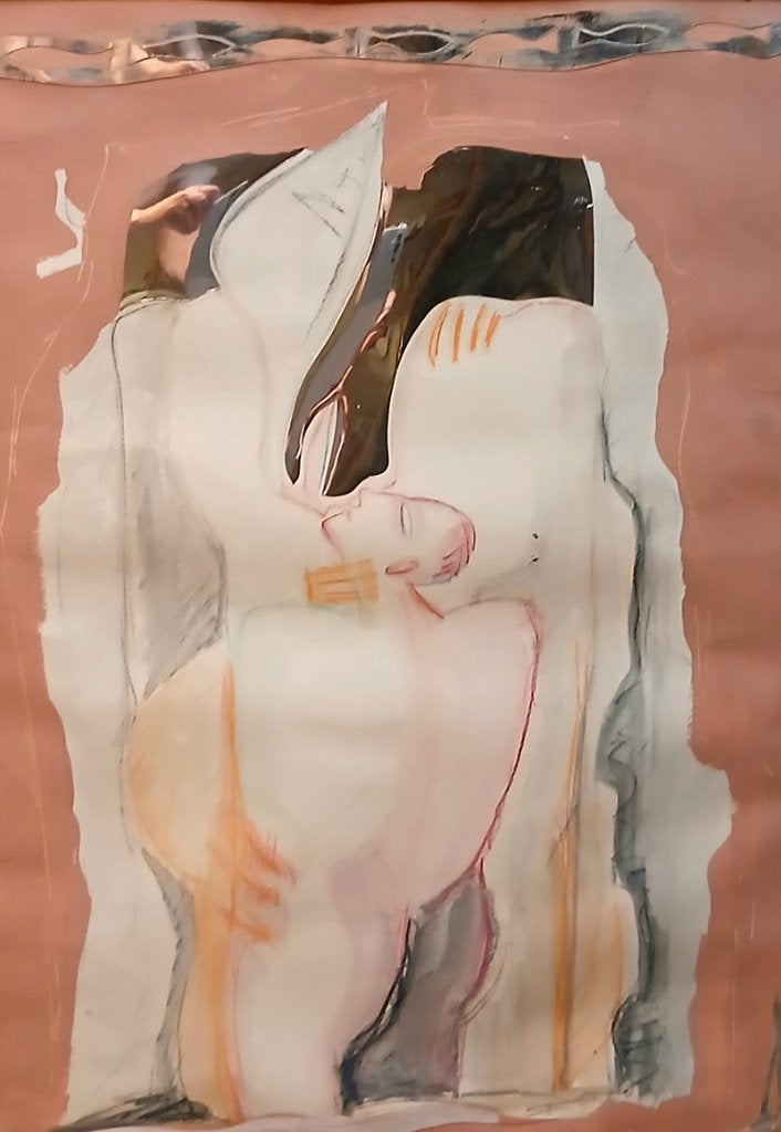 Atelieropruiming – Origineel modern schilderij- Hoge korting, Antiek en Kunst, Kunst | Schilderijen | Modern, Figuren, Aquarel