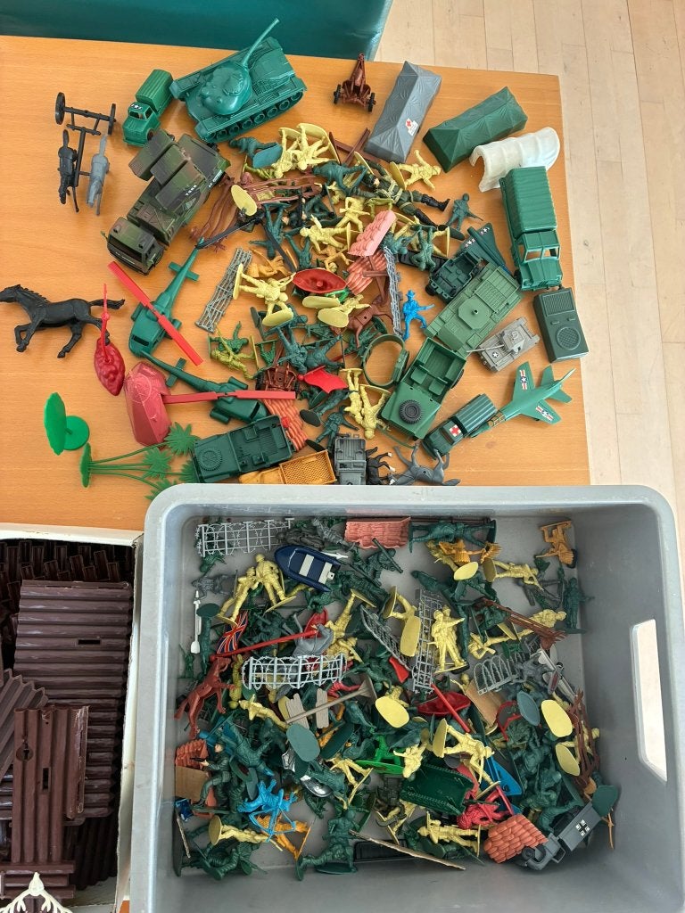 plastic soldaatjes met fort, Verzamelen, Ophalen of Verzenden, Gebruikt