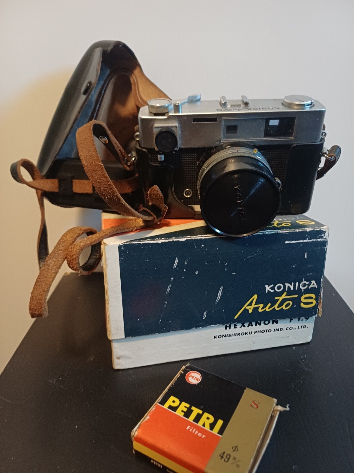 Konica Auto S analoge camera met Hexanon 47mm f/1.9 lens, Ophalen of Verzenden, Gebruikt, Compact, Konica