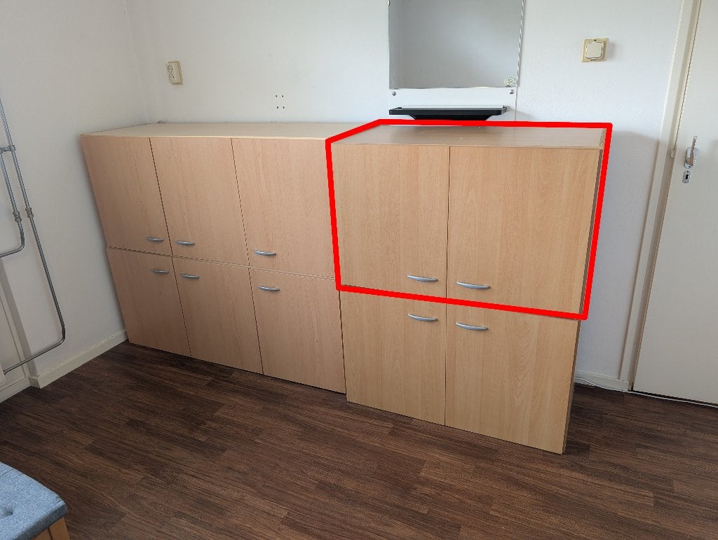 Kledingkast opzetkast (2-deurs) boven, Ophalen, Gebruikt, 50 tot 100 cm, Minder dan 100 cm