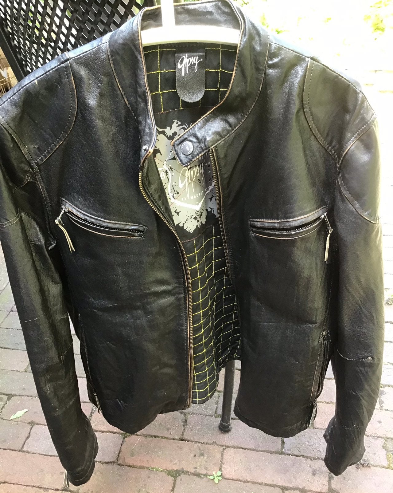 leren jasje merk Gipsy.Mt XL.zwart, Ophalen of Verzenden, Zo goed als nieuw, Maat 56/58 (XL), Zwart