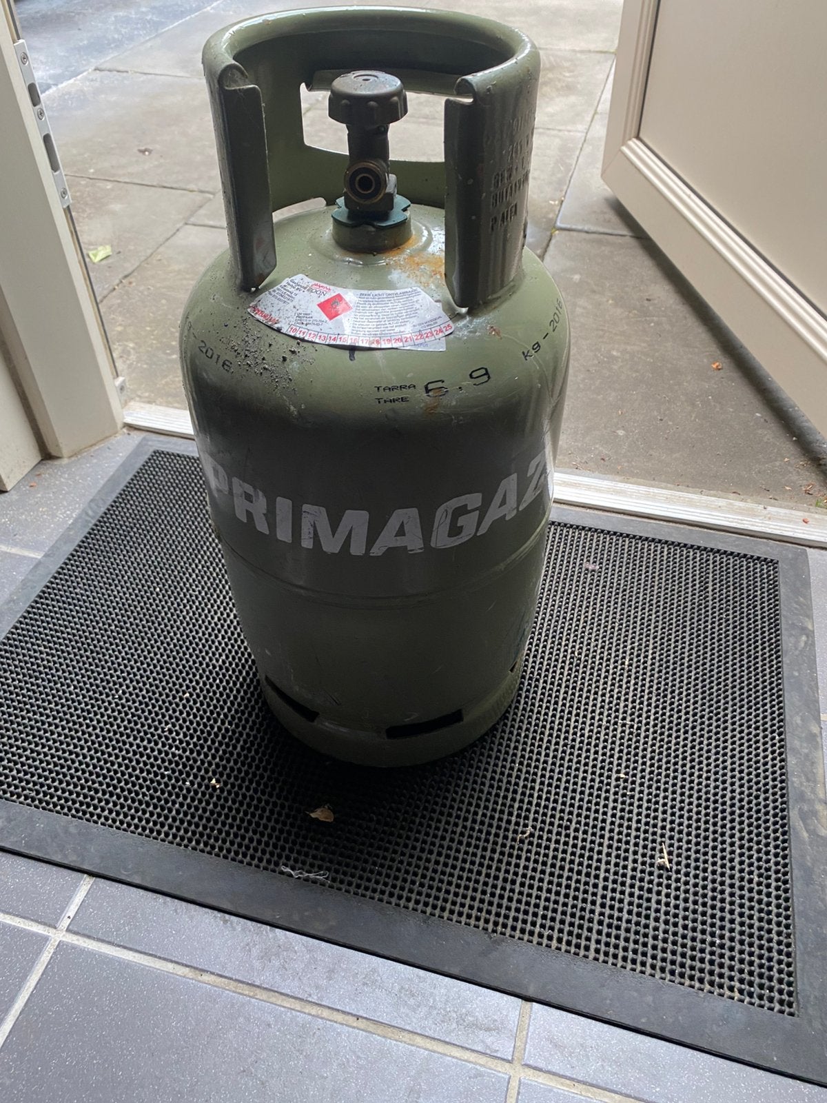 Lege gasfles, Ophalen of Verzenden, Gebruikt