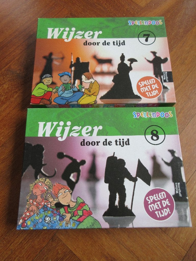 2 x spellen Wijzer door de tijd 7 + 8 ( thuisonderwijs ? ), Hobby en Vrije tijd, Gezelschapsspellen | Bordspellen, Vijf spelers of meer