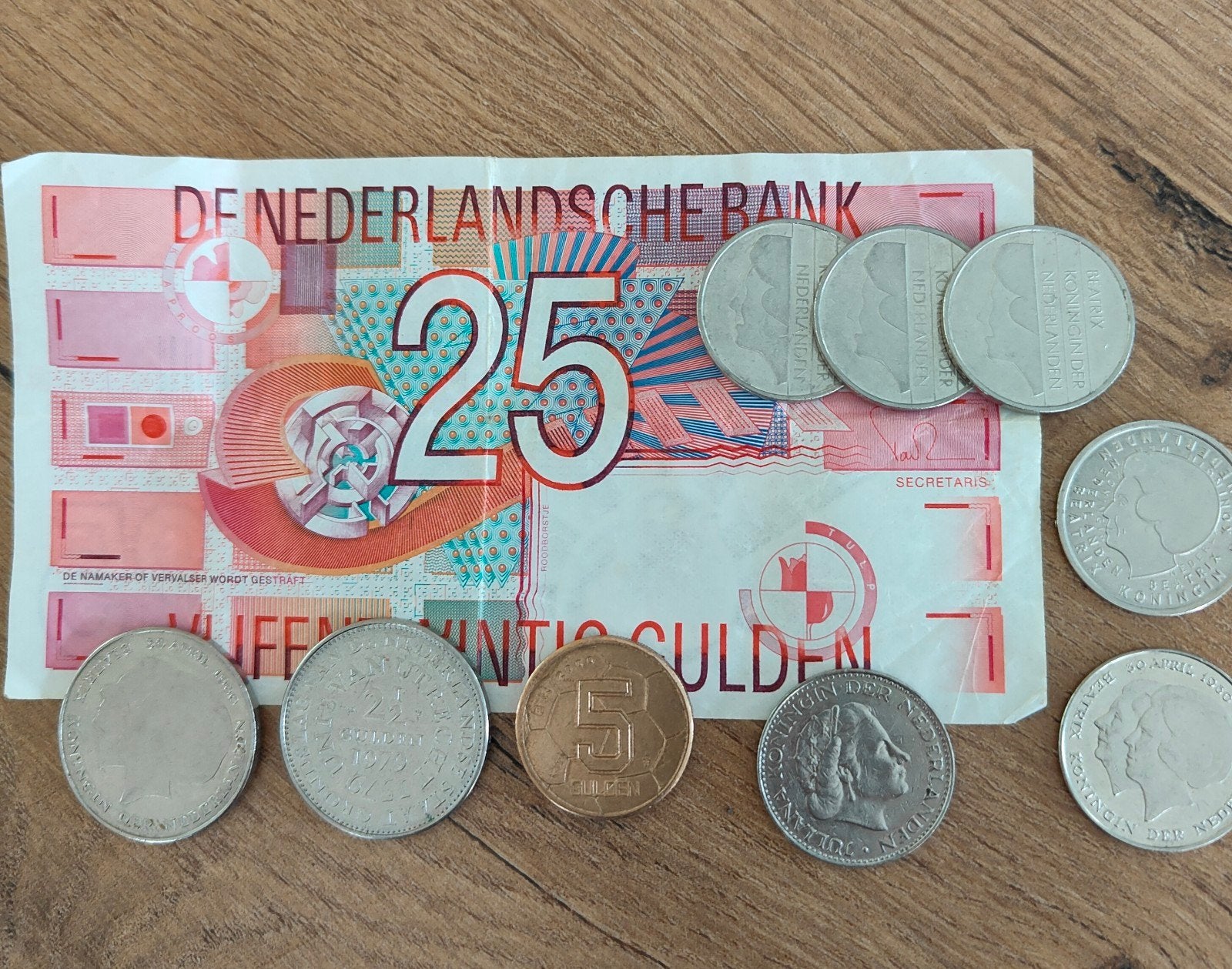 Bankbiljet en munten in guldens, Postzegels en Munten, Munten en Bankbiljetten | Verzamelingen, Ophalen of Verzenden, Nederland