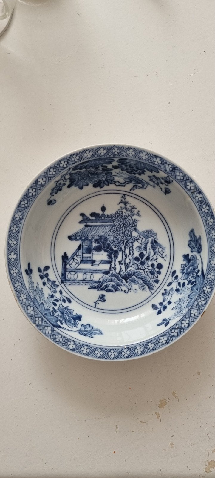 Antieke Chinese Porseleinen Schaal - Blauw/Wit, Antiek en Kunst, Ophalen