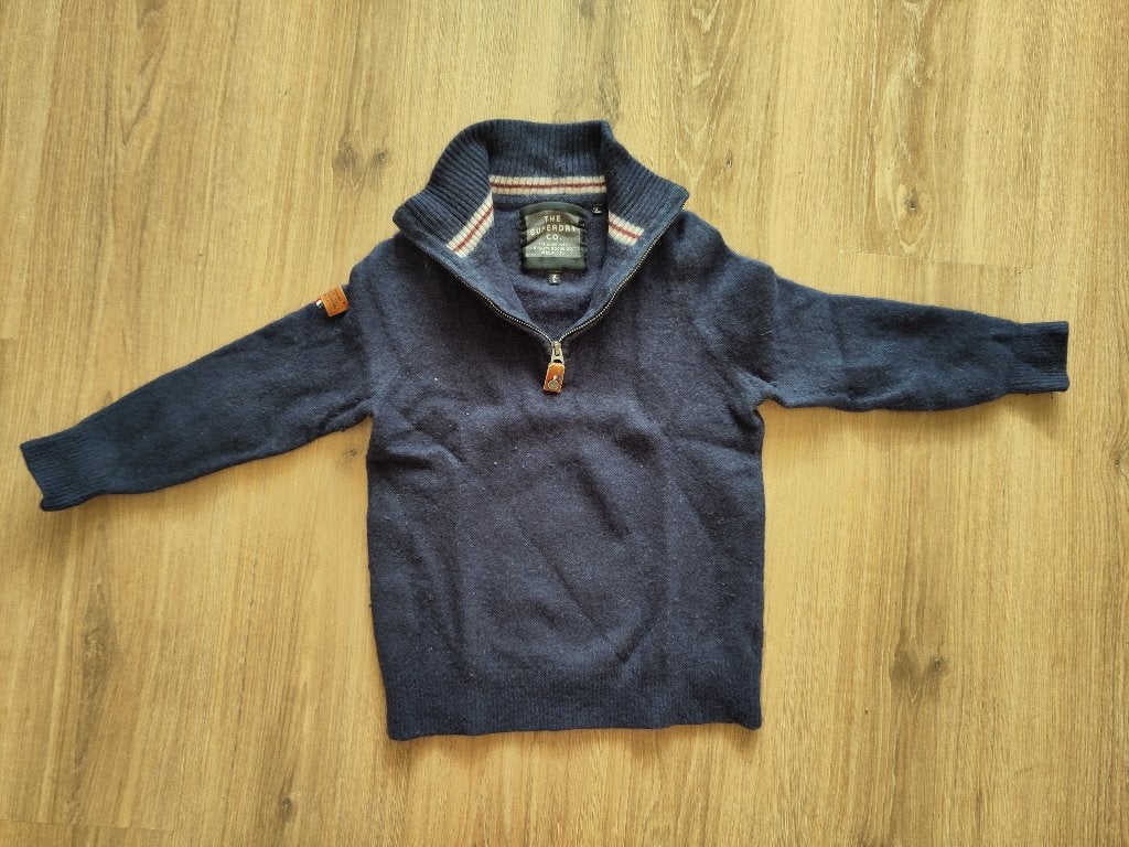 Superdry donkerblauwe trui maat 128, Superdry, Trui of Vest, Ophalen of Verzenden, Zo goed als nieuw