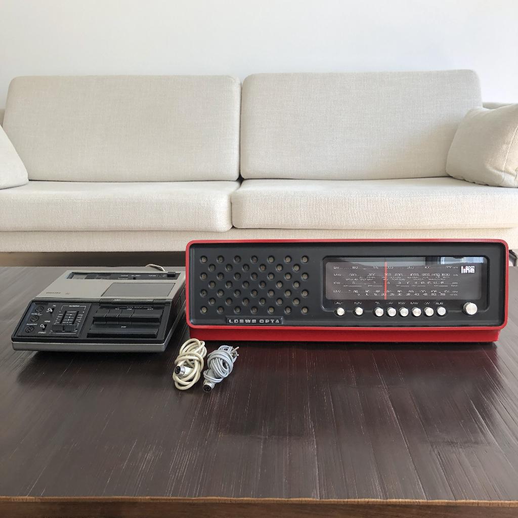 Vintage '70s Loewe Opta R11 en Philips N2501 audio, Ophalen, Audio en Video