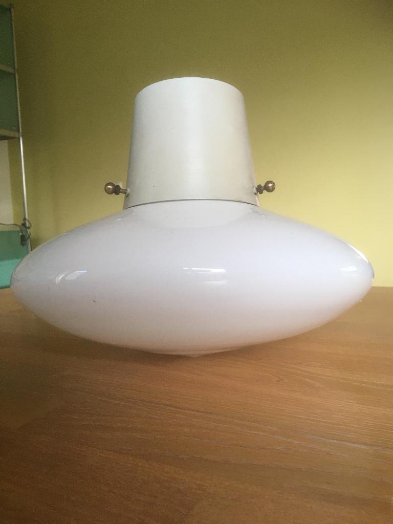 Indoor jaren 60 plafondlamp glas, Huis en Inrichting, Lampen | Plafondlampen, Ophalen of Verzenden, Gebruikt, Glas, Goed wonen design