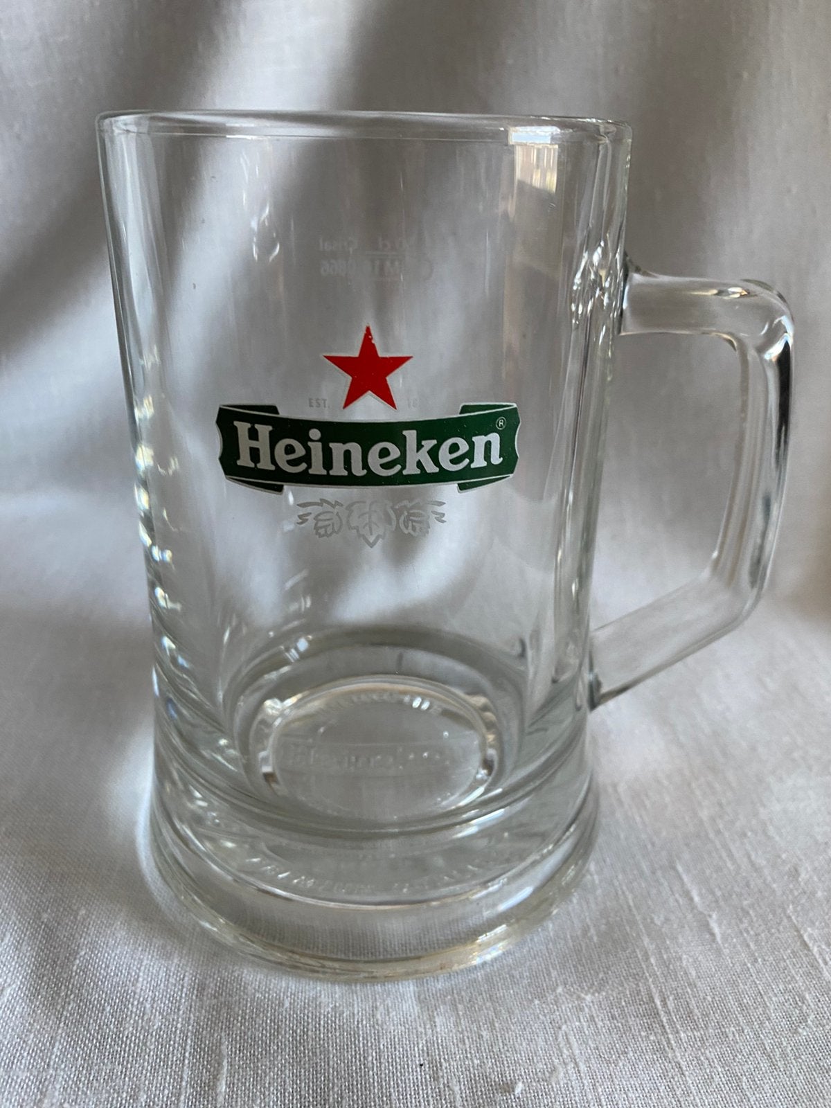 Heineken glazen bierpul, Ophalen of Verzenden, Zo goed als nieuw, Pul(len), Heineken