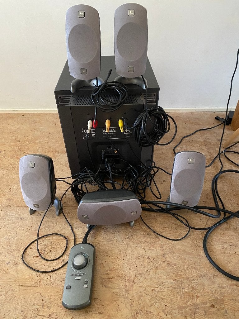 Logitech Z-5300 5.1 surround speaker system, Ophalen, Gebruikt, Audiokanaal 5.1, Logitech