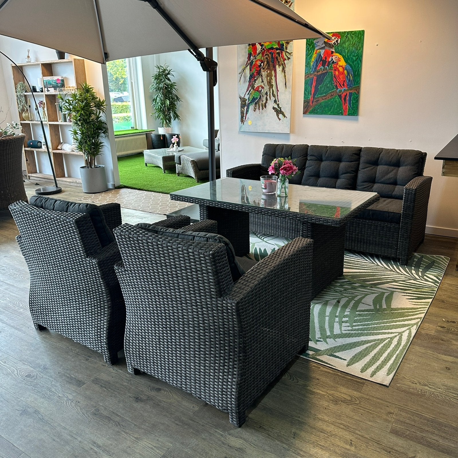 Wicker Tuinset / Loungeset — Goede staat! TWV €1150,-