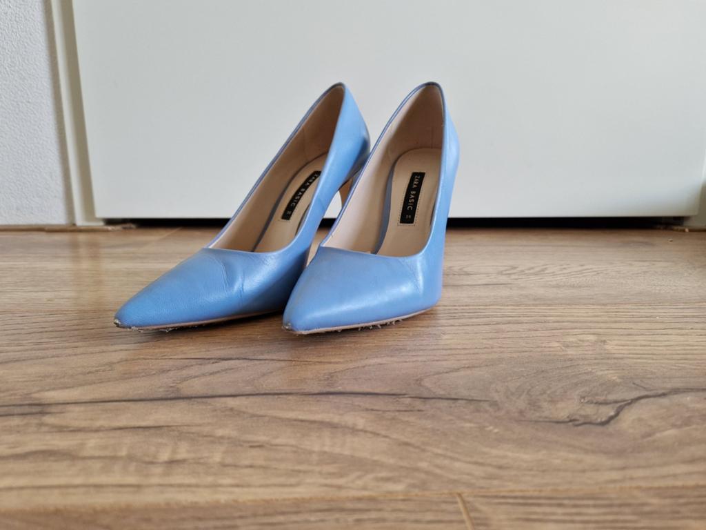 Zara Hoge Hakken - Lila/lichtblauw - Maat 39, Blauw, Zara, Ophalen of Verzenden, Schoenen met hoge hakken